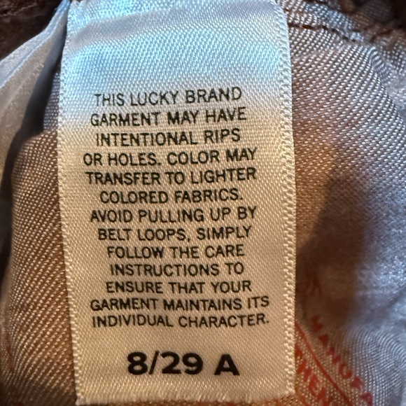 Lucky Brand Sweet Mid Rise Boot Brown Corduroy Pants. Size 8/29. Like New! - Picture 14 of 15